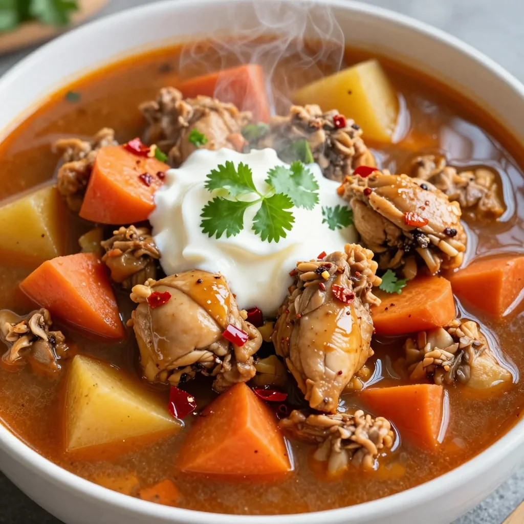 NFL Playoffs Spicy Freezer Chicken Stew for Tailgate Parties