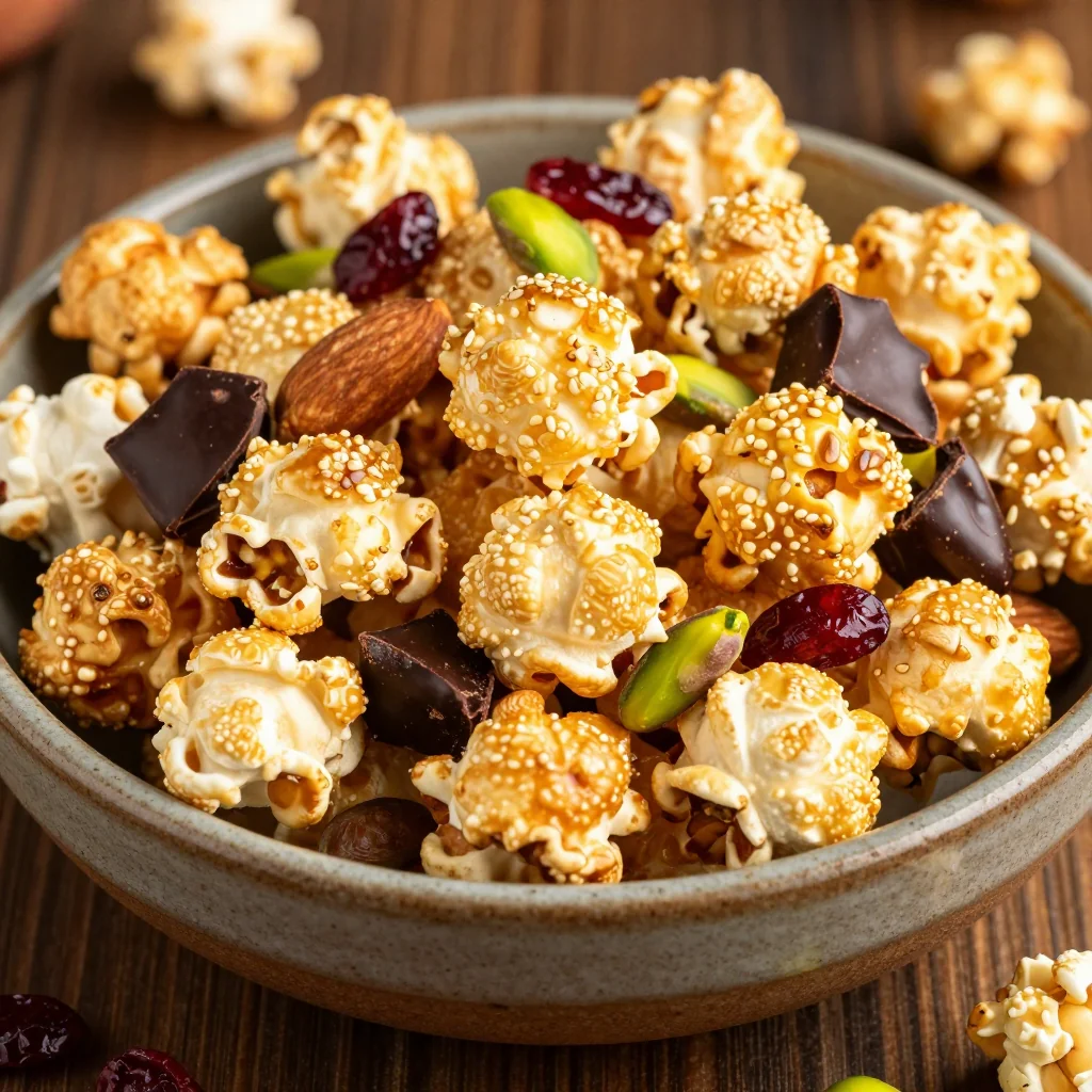 Healthy Pantry Popcorn Trail Mix for Snacks