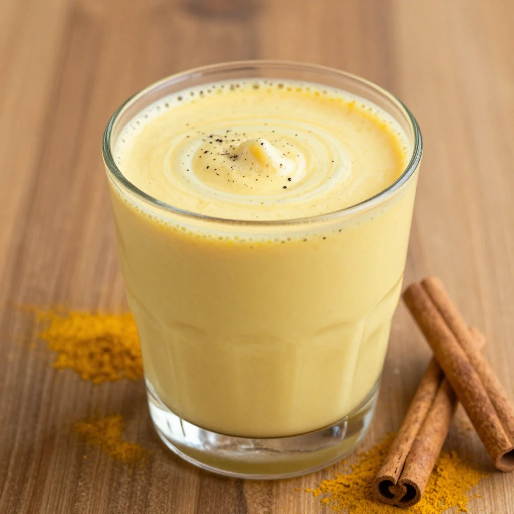 Turmeric Golden Milk Smoothie to Fight Winter Blues