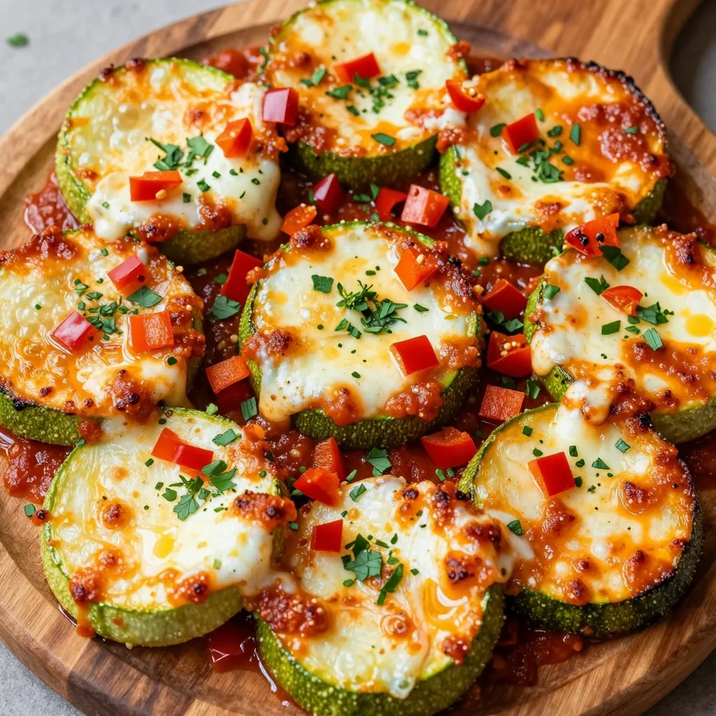 Crispy Baked Zucchini Pizza Bites for Healthy Snacks
