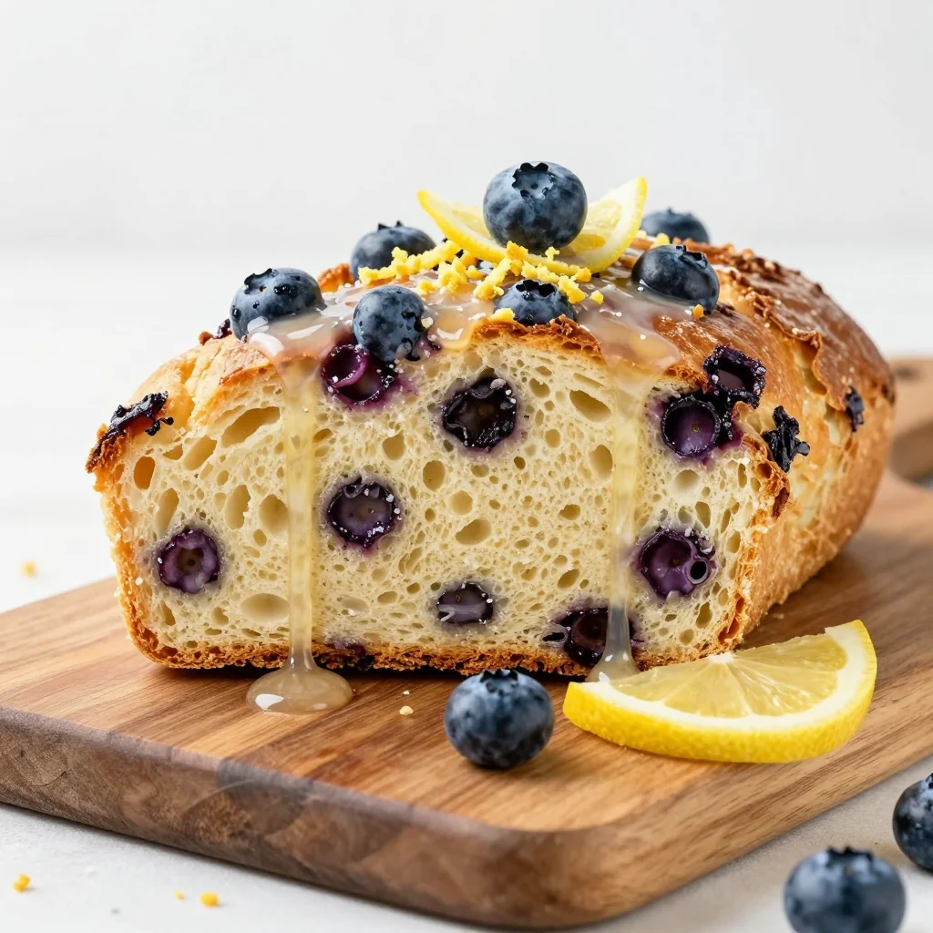 Indulgent Lemon and Blueberry Loaf Cake That is Moist and Zesty