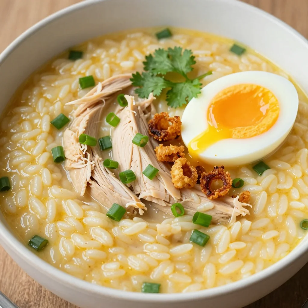 Slow Cooker Chicken and Rice Porridge for a Comforting Bowl