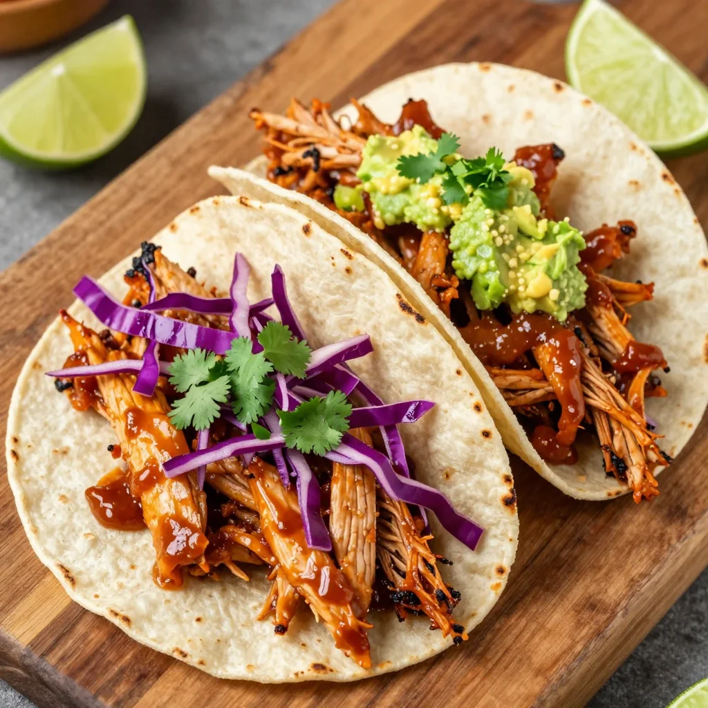 Tender Slow Cooker Pulled Chicken For Tacos And Sliders