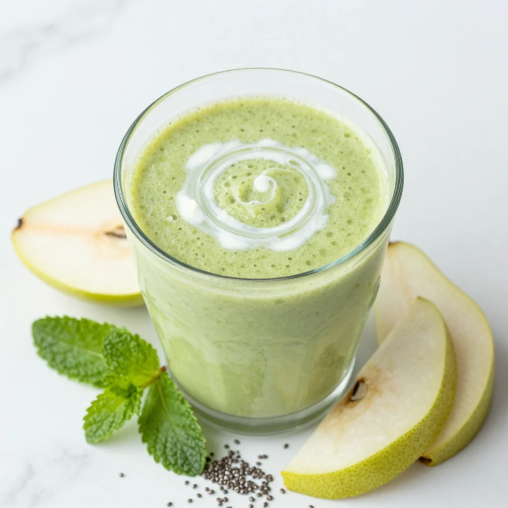 Green Pear Detox Smoothie for New Year Health