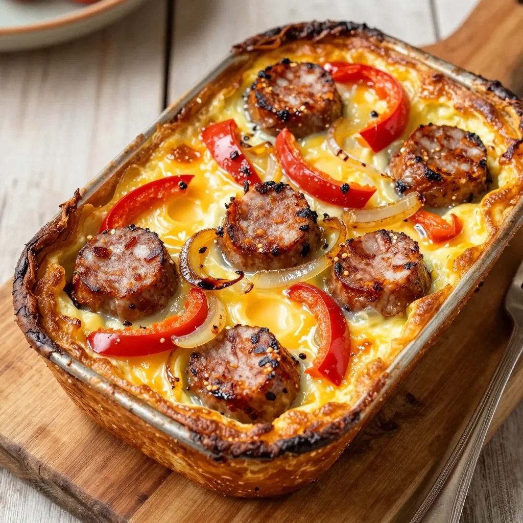 Freezer Ready Breakfast Sausage and Egg Bakes with Bell Peppers and Onions