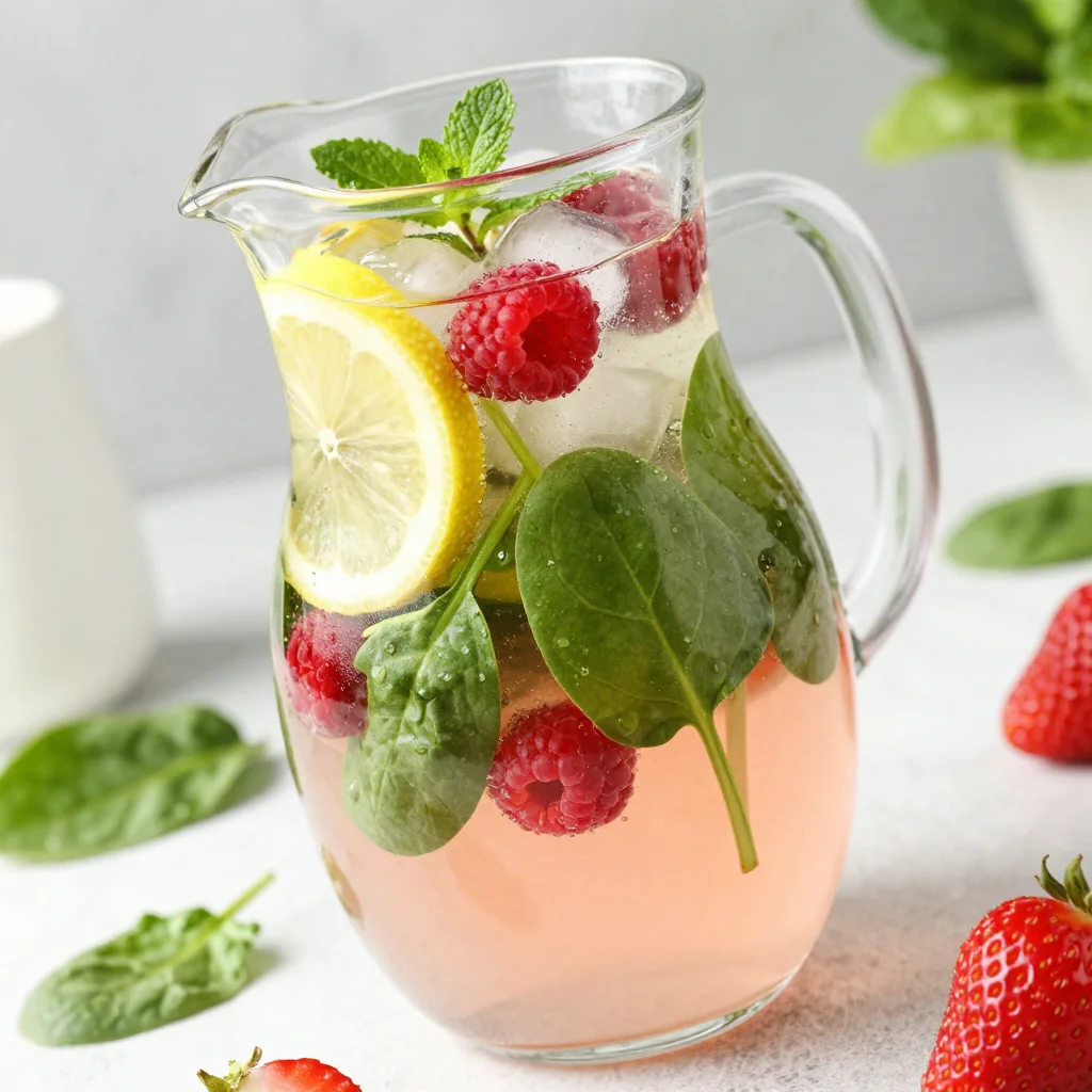 Berry Spinach Detox Water for Subtle Flavor