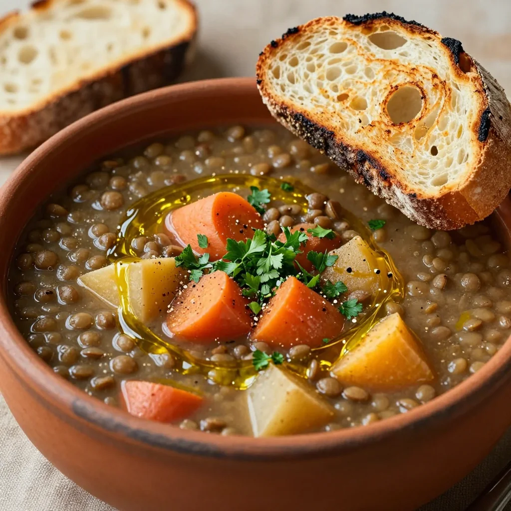 easy onepot lentil and root vegetable soup for chilly evenings
