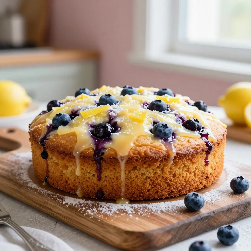 Lemon Blueberry Sour Cream Coffee Cake