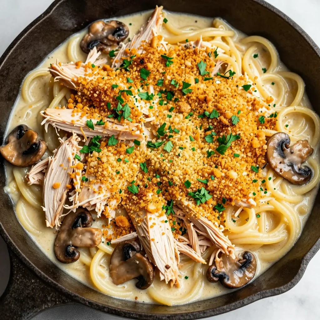 One Pot Creamy Turkey Tetrazzini After the Holidays