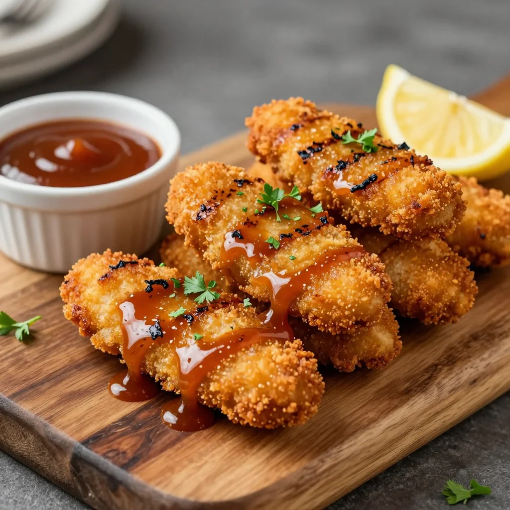 Oven Baked Chicken Tenders with BBQ Sauce