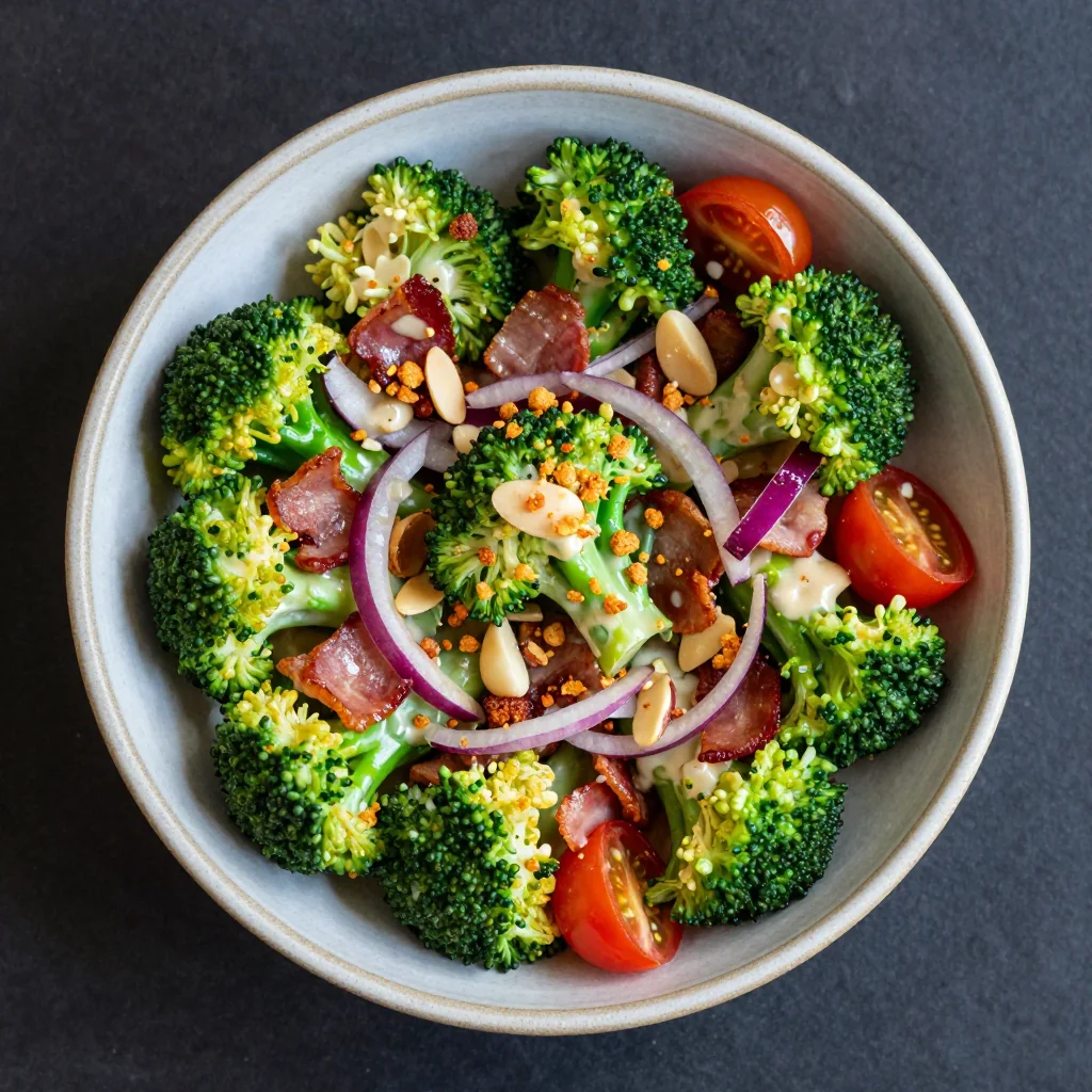 Meal Prep Keto Broccoli Bacon Salad for Make-Ahead Sides
