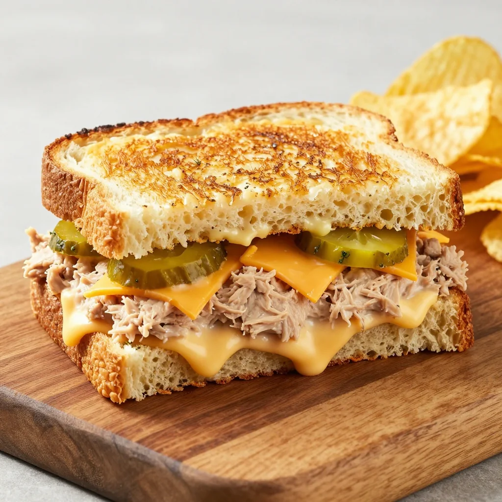 Pantry Clean Out Tuna Melt With A Crispy Twist