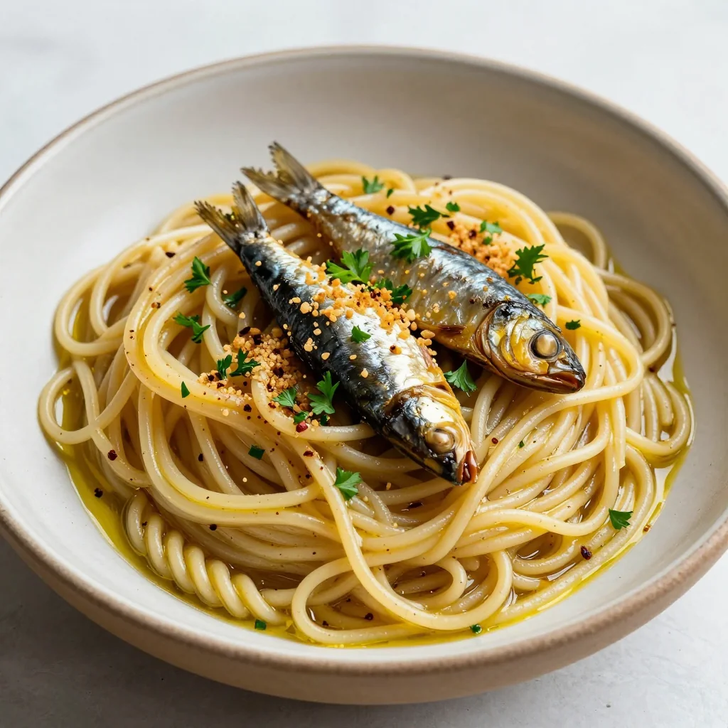 Budget Pasta with Sardines for an Umami Boost