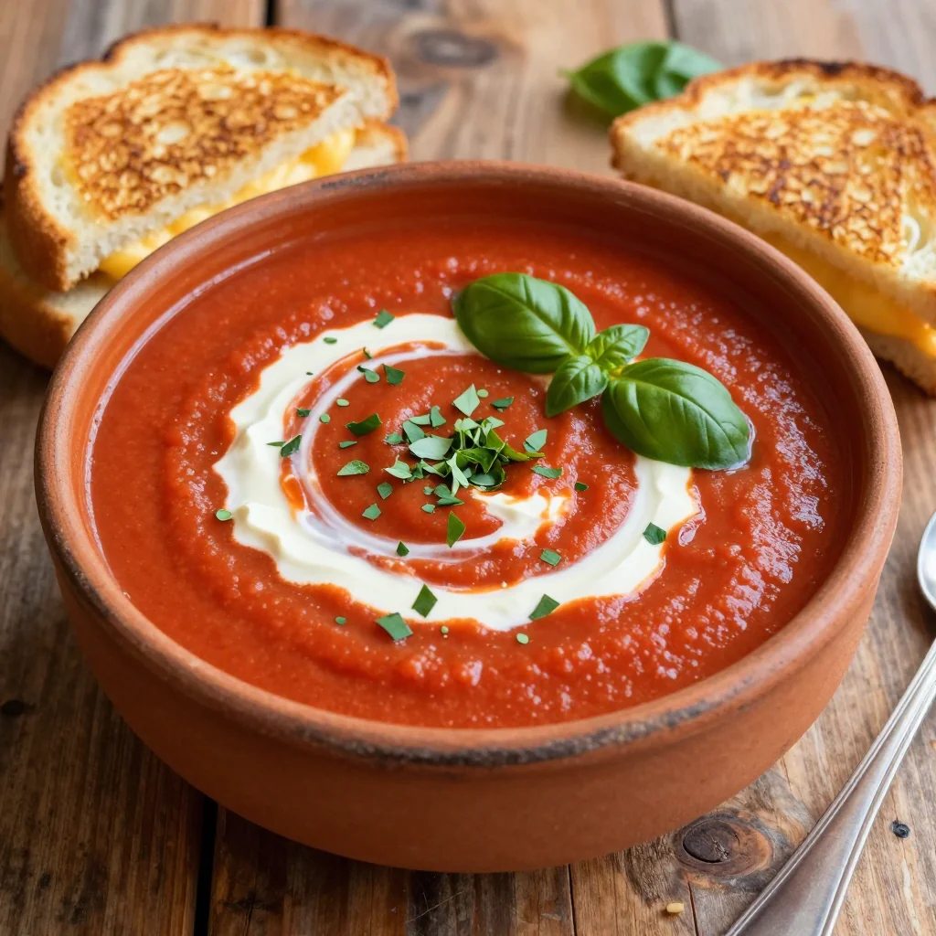 Creamy Tomato Basil Soup for a Snowy Night In