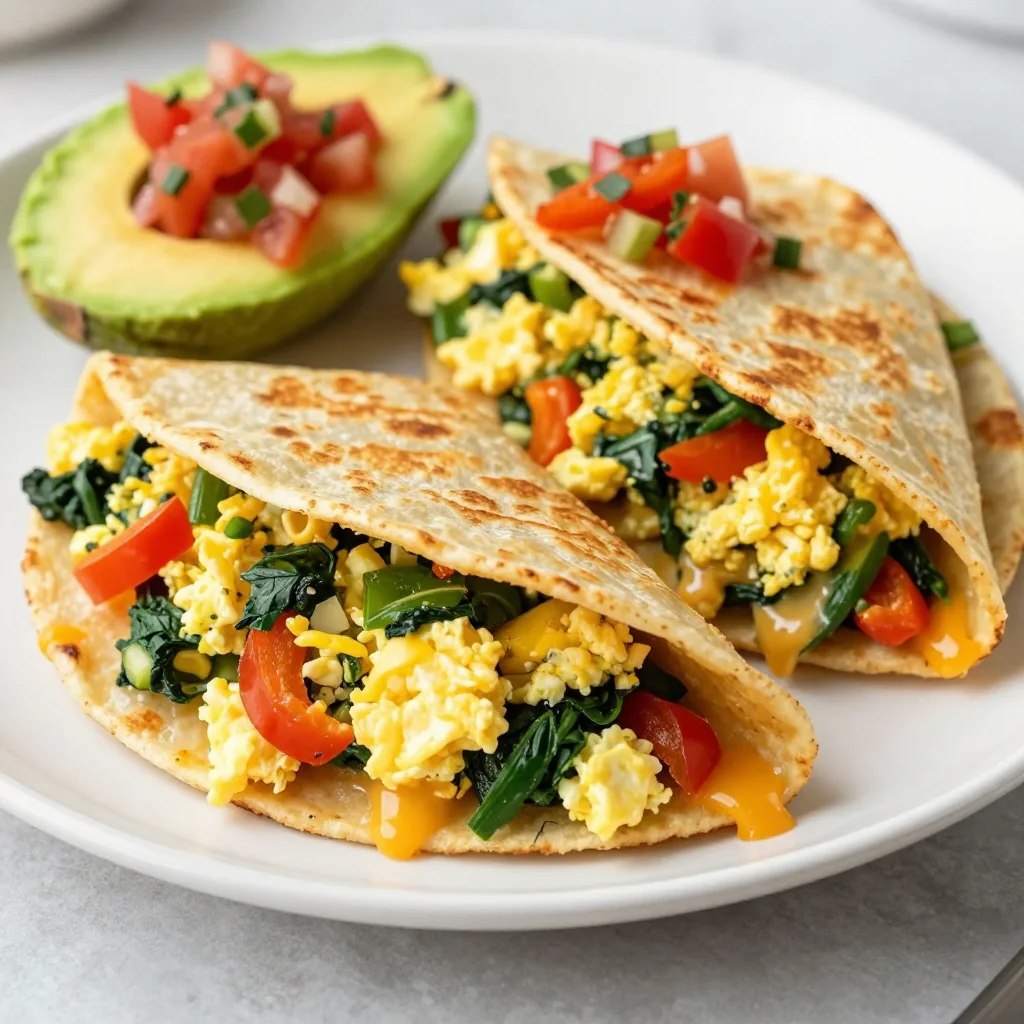 Freezer Prep Breakfast Burritos with Veggie Scramble