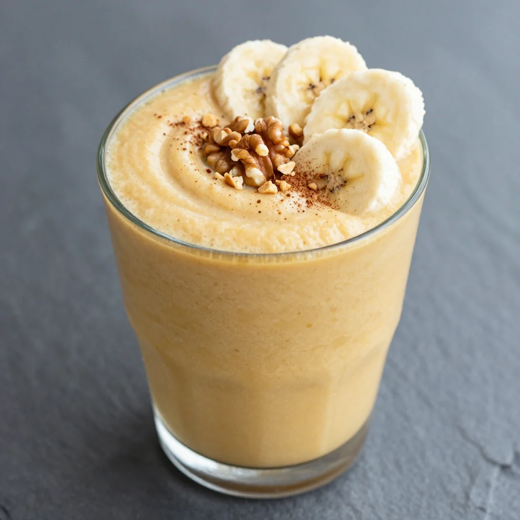 Healthy Banana Protein Smoothie for Breakfast Meal Prep