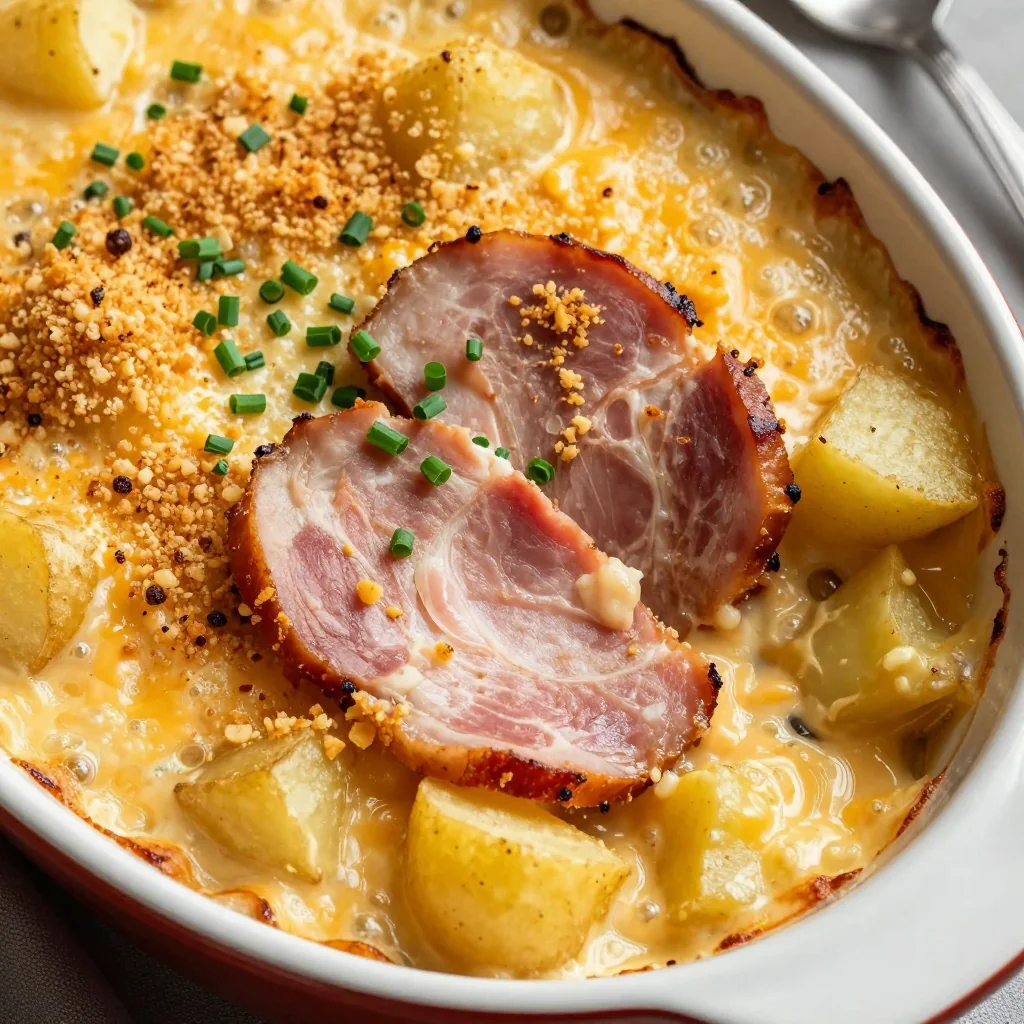 Cheesy Ham and Potato Casserole for Winter Nights