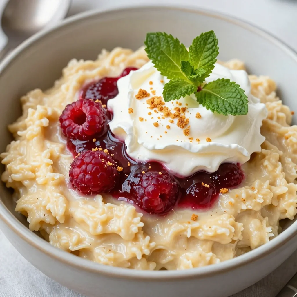 Indulgent Creamy Cheesecake Oatmeal for Dessert Lovers