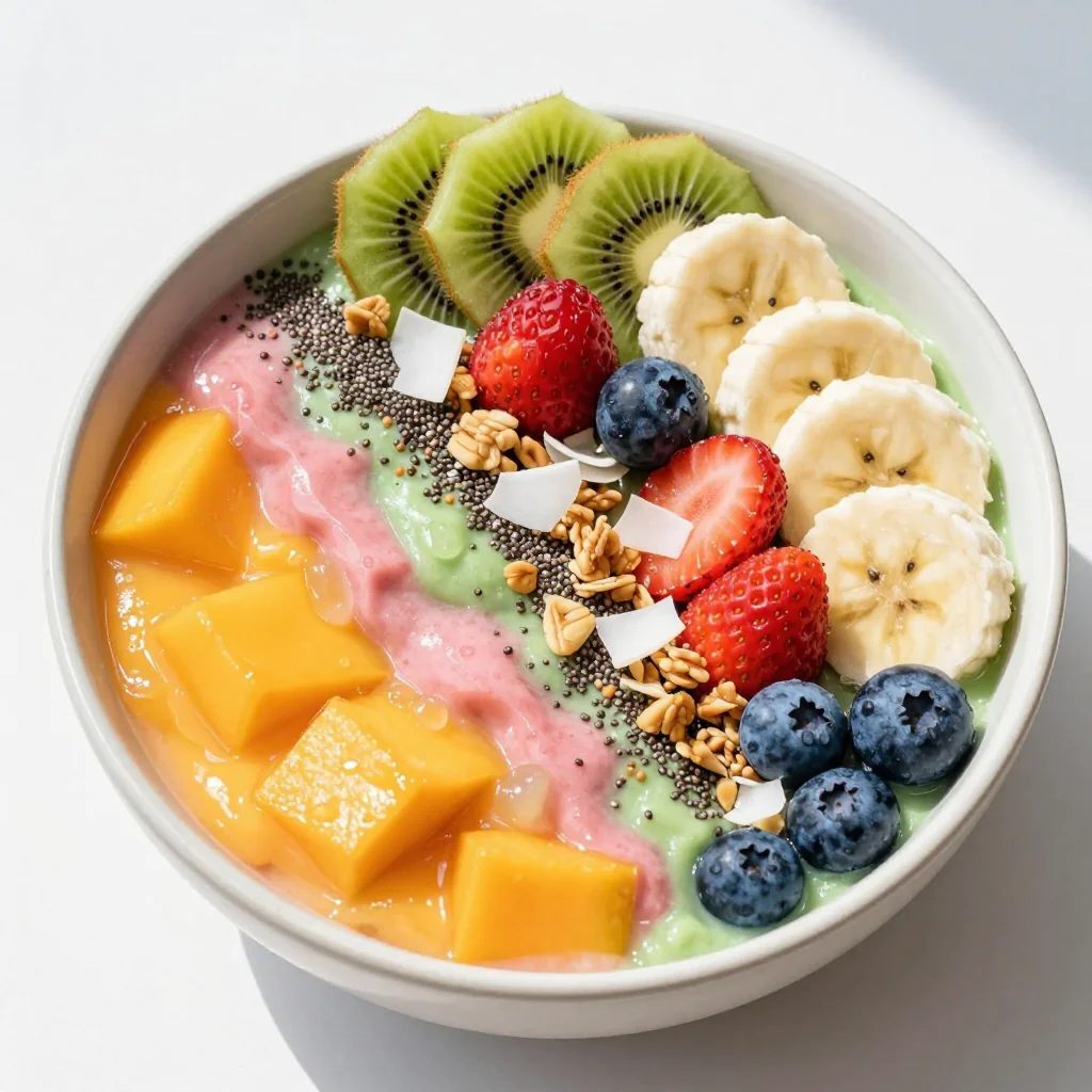 Rainbow Fruit Smoothie Bowl for a Bright Start