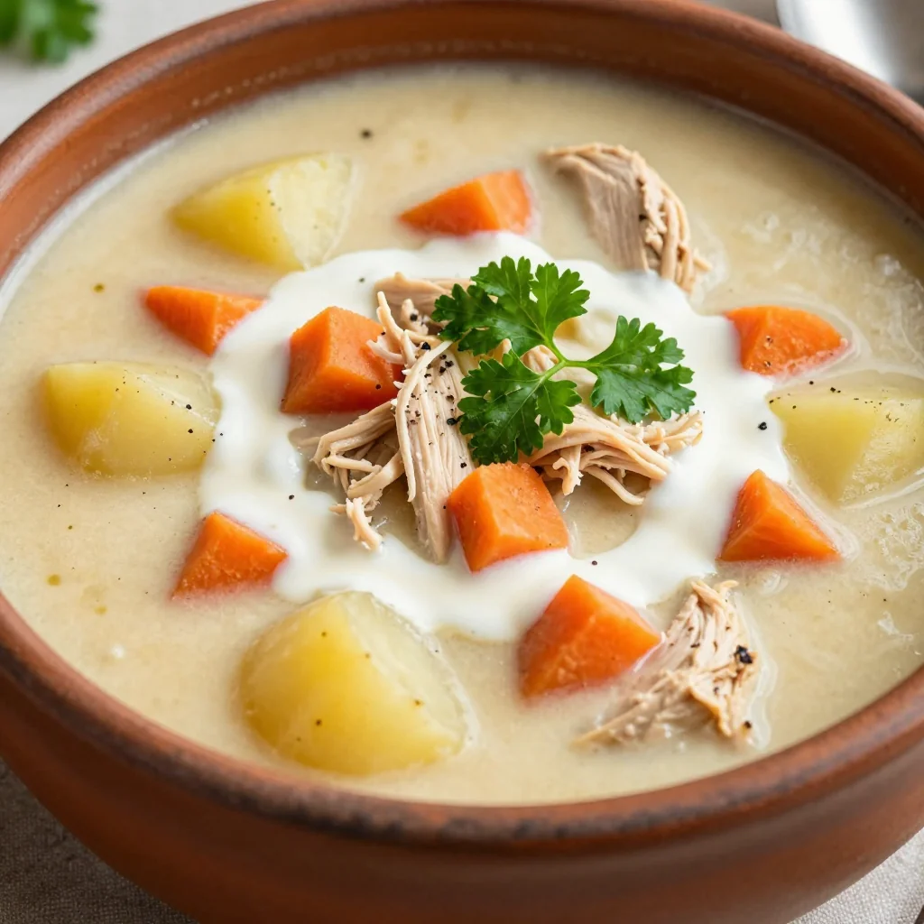 Slow Cooker Chicken and Potato Soup for Dinner