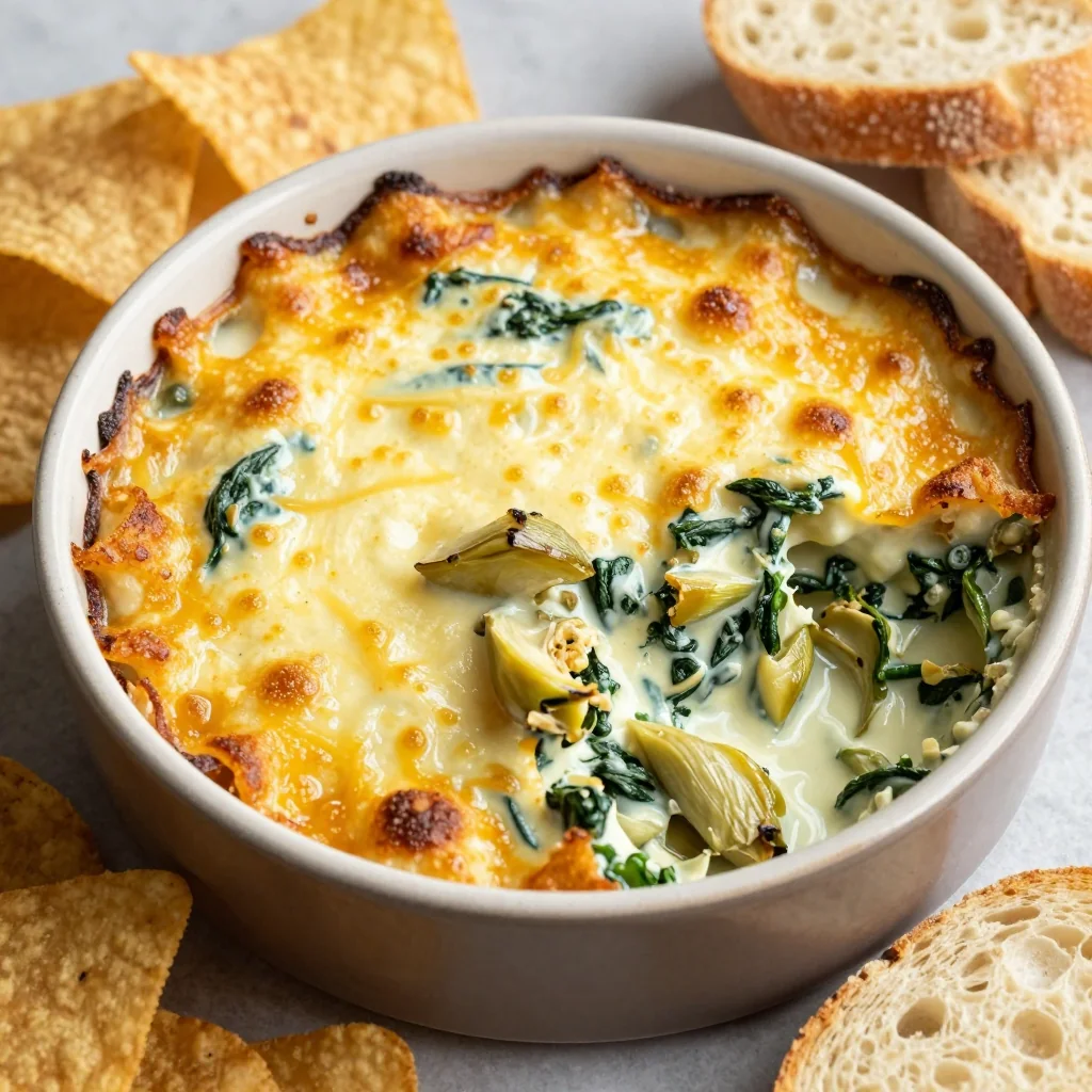 Creamy Spinach Artichoke Dip for the Big Game