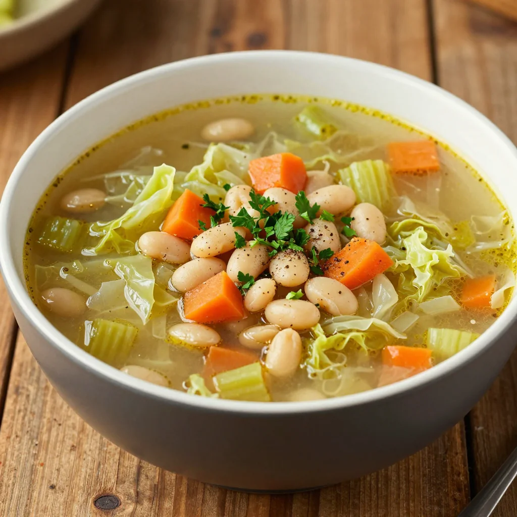 Weight Loss Cabbage and Bean Soup for Budget Meals