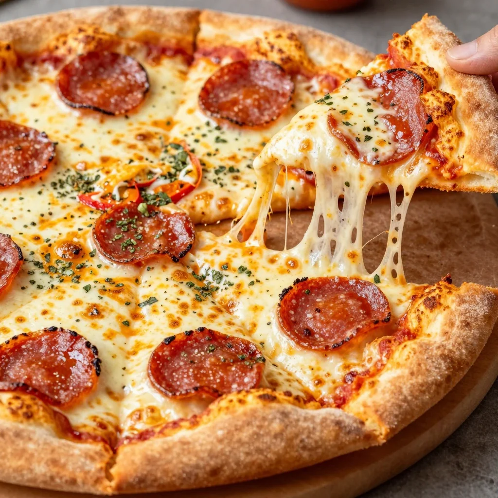 Kid-Friendly Homemade Pizza with Pepperoni and Cheese