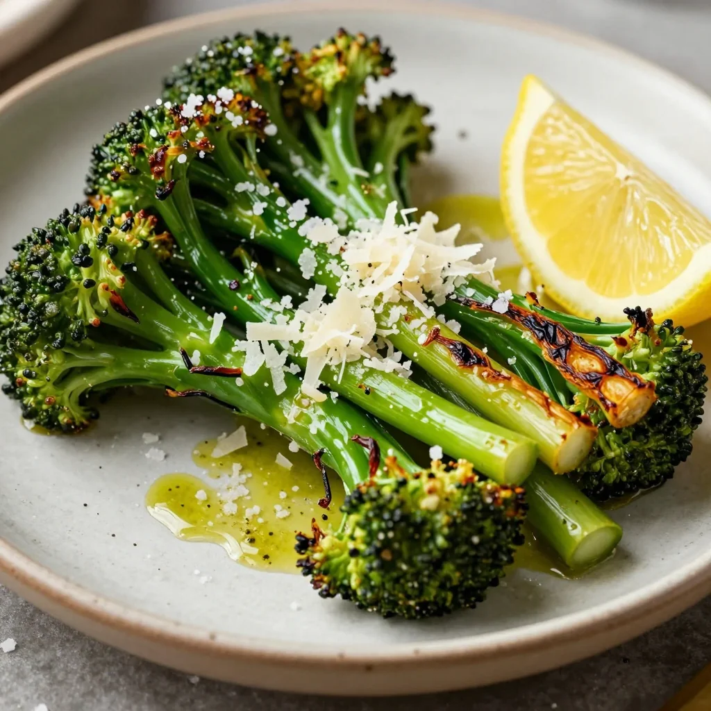 Crispy Roasted Broccoli with Parmesan and Lemon