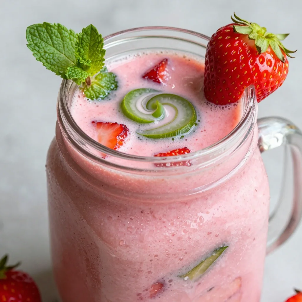Strawberry Aloe Detox Smoothie for Hydration