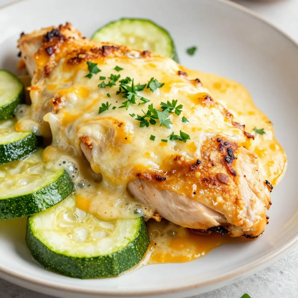 Kid-Friendly Baked Chicken and Zucchini with Cheese