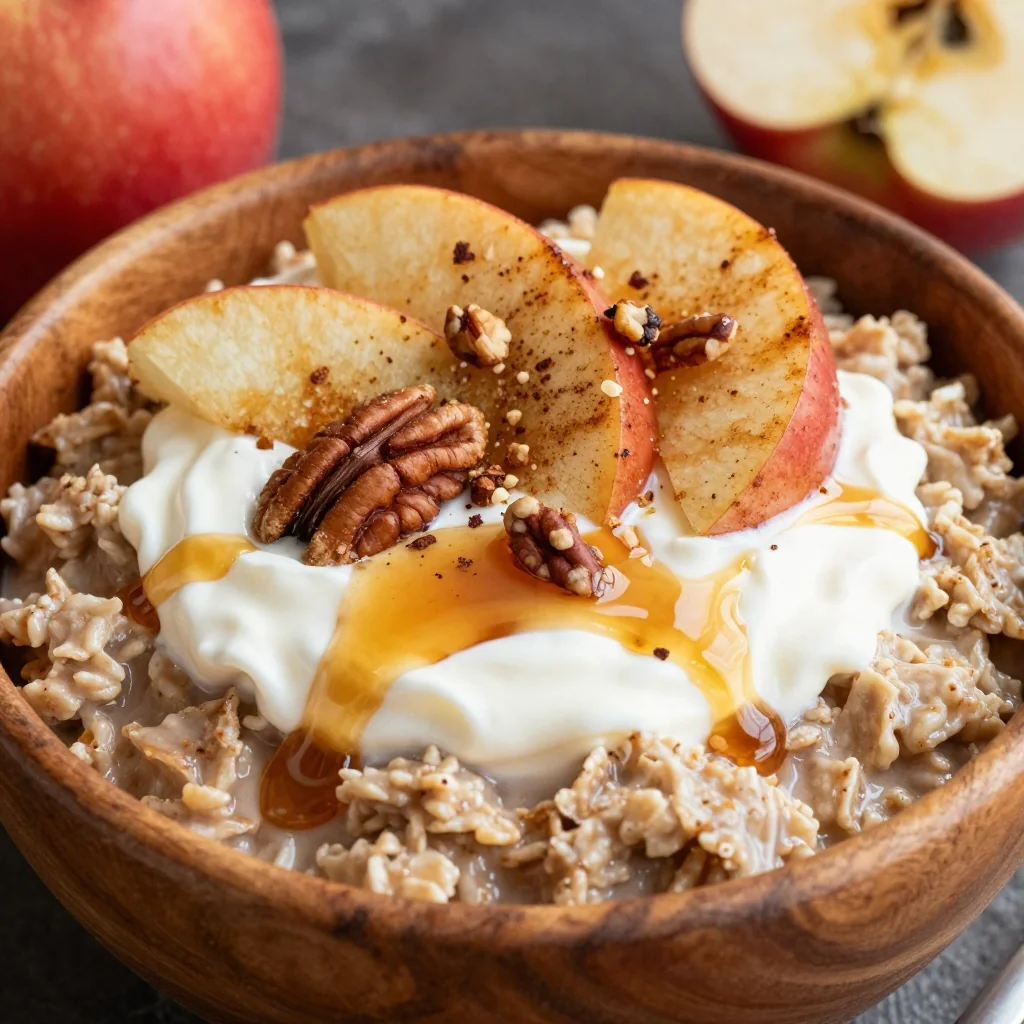 Warm Spiced Apple Cider Oats for Winter Morning