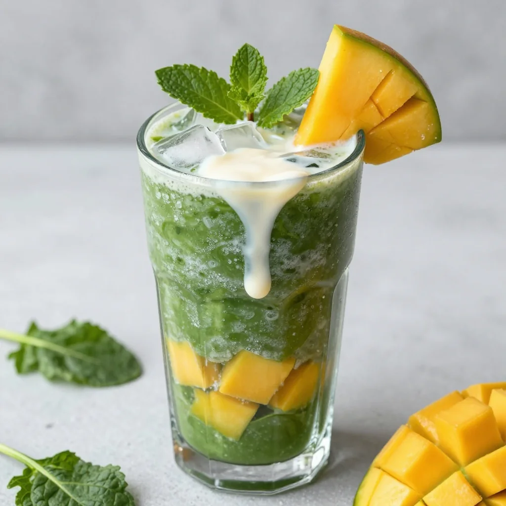 Freezer Breakfast Smoothie Cubes with Spinach and Mango