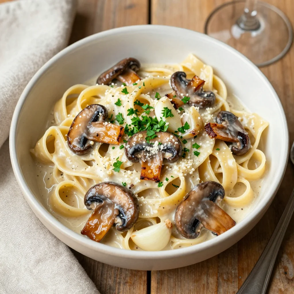 Creamy Garlic Mushroom Pasta for a Cozy January Dinner