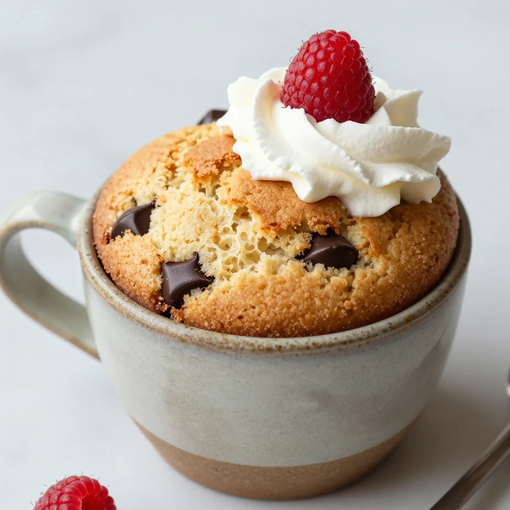 Indulgent Chocolate Chip Mug Cake for One for Instant Desserts