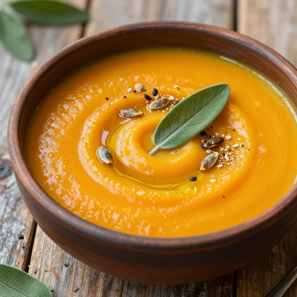 Creamy Butternut Squash and Sage Soup for Reset