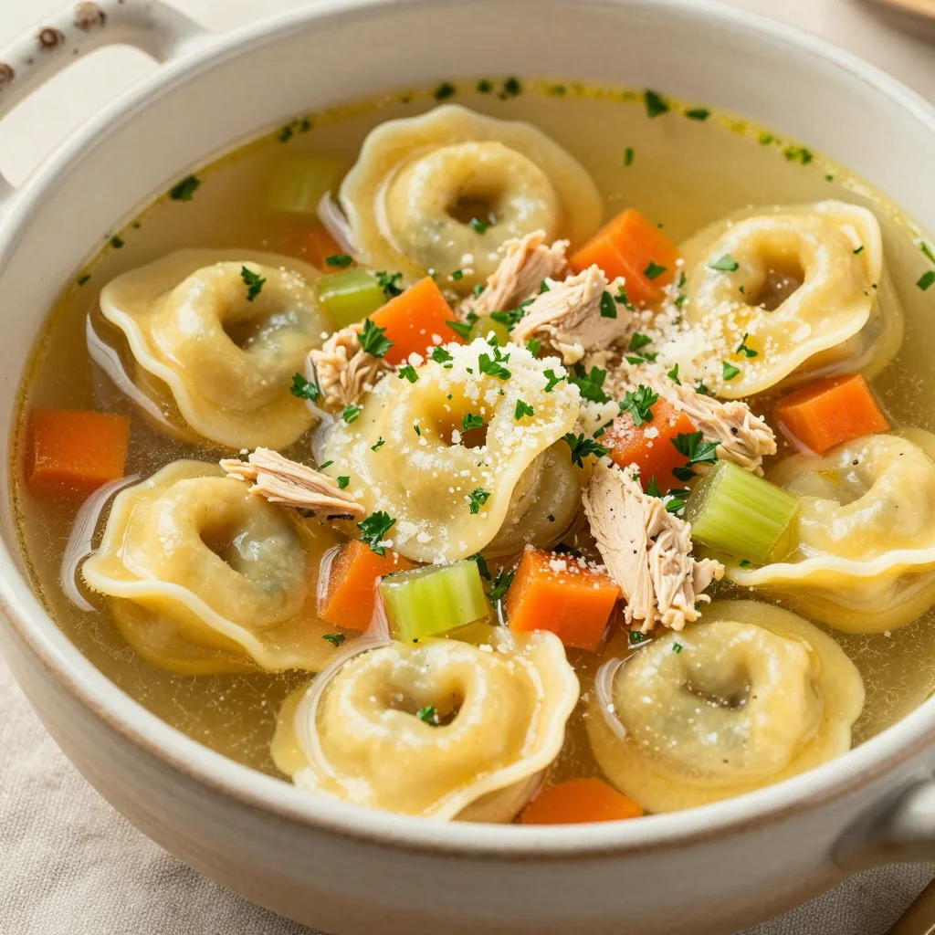 Hearty Chicken Tortellini Soup Ready in Minutes