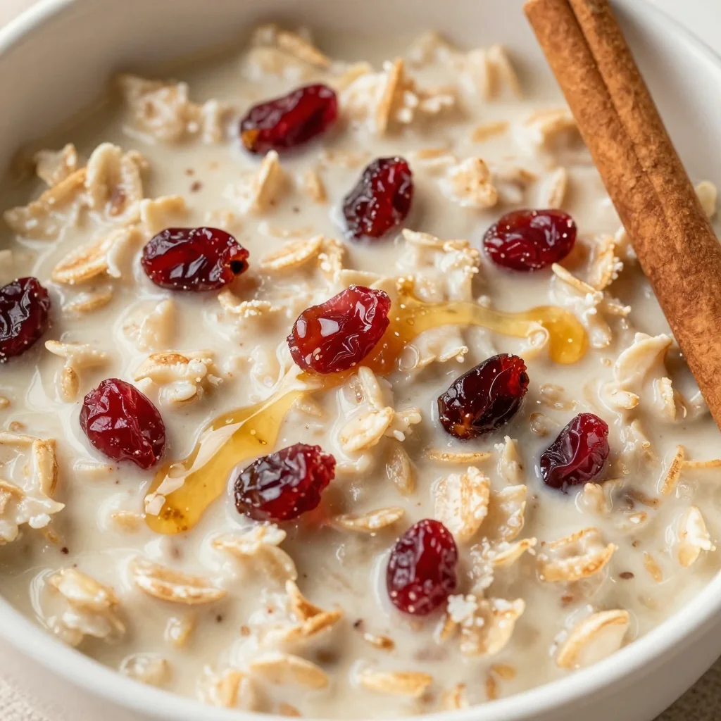 Creamy Steel Cut Oats with Cranberries for Winter