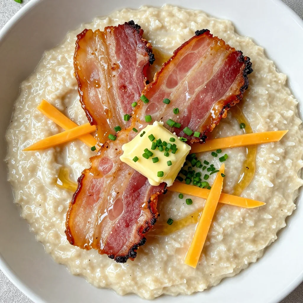 Creamy Breakfast Grits with Bacon for Reset