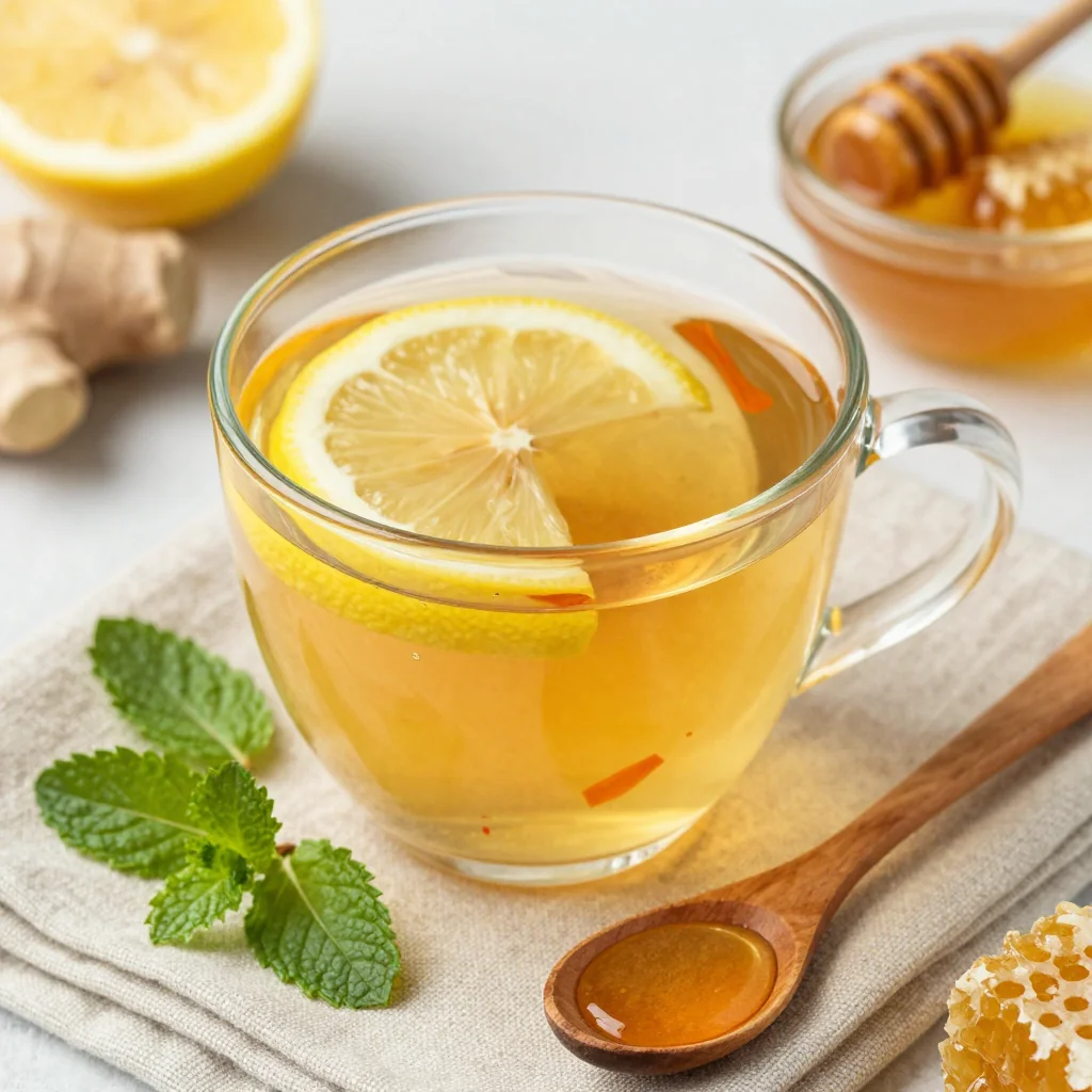 Warm Lemon and Ginger Detox Tea for Morning Reset