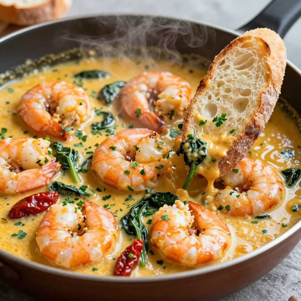 Creamy Tuscan Shrimp for MLK Day Seafood Dinner