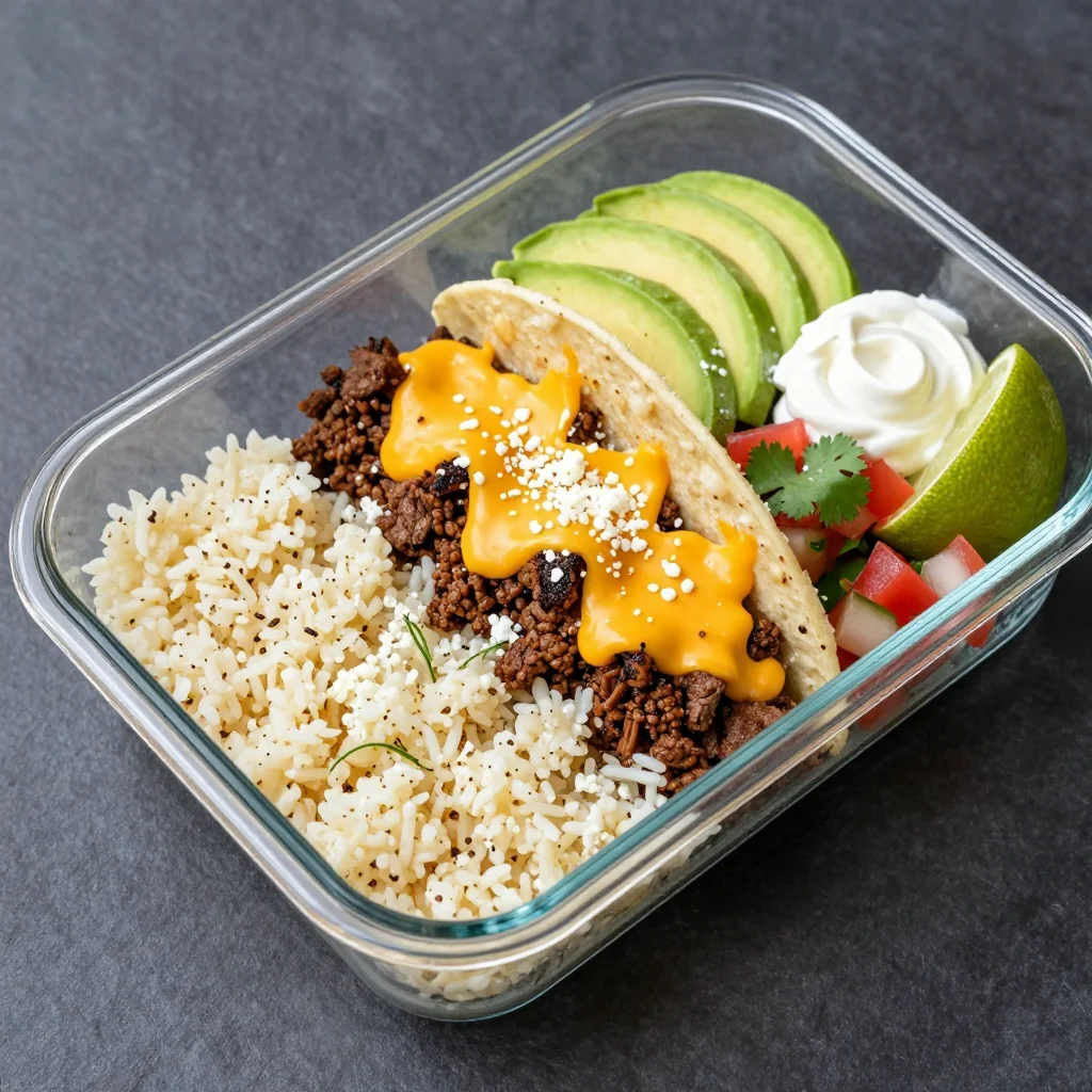 Keto Taco Freezer Meal for New Year's Healthy Eats