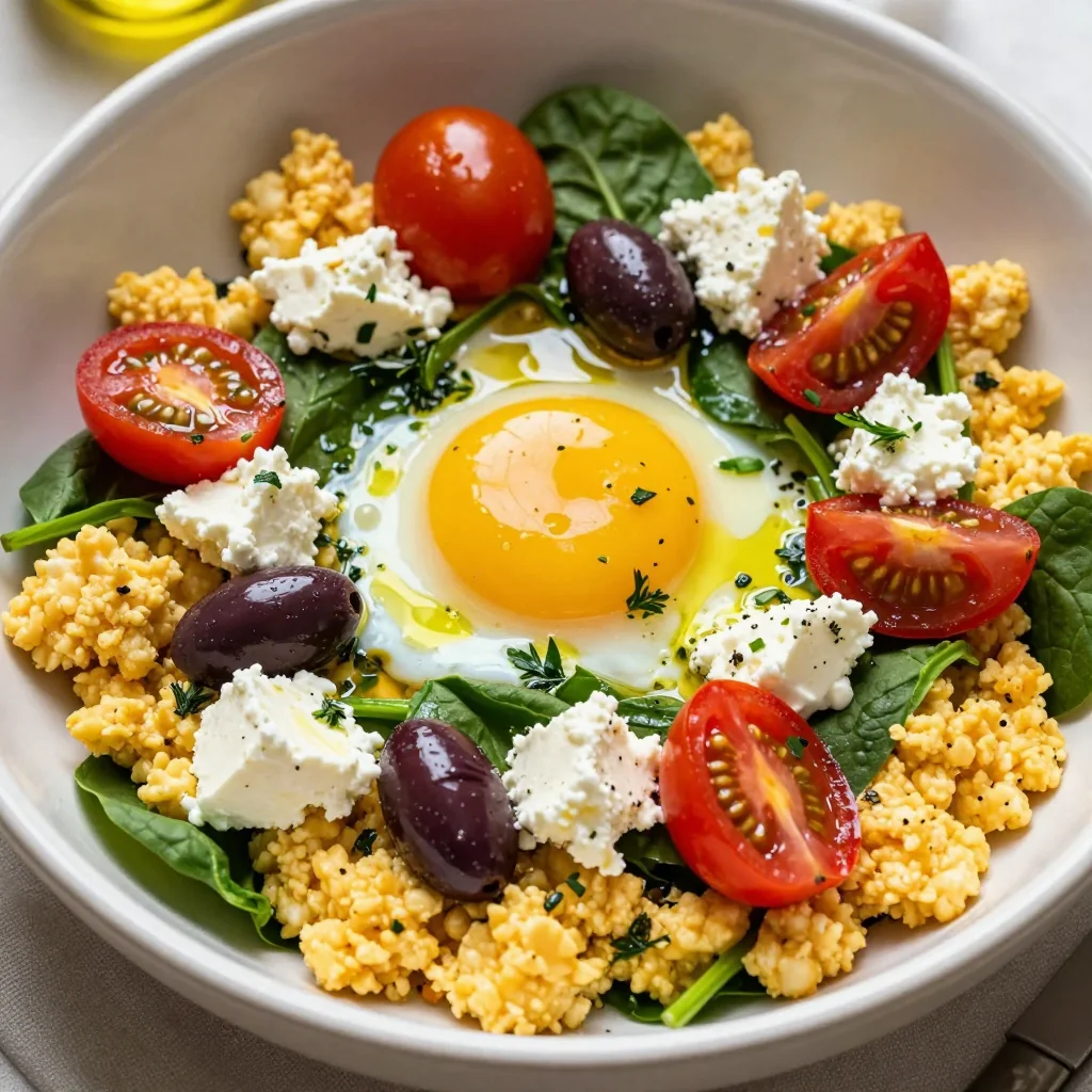 Healthy Mediterranean Breakfast Scramble for Warm Mornings