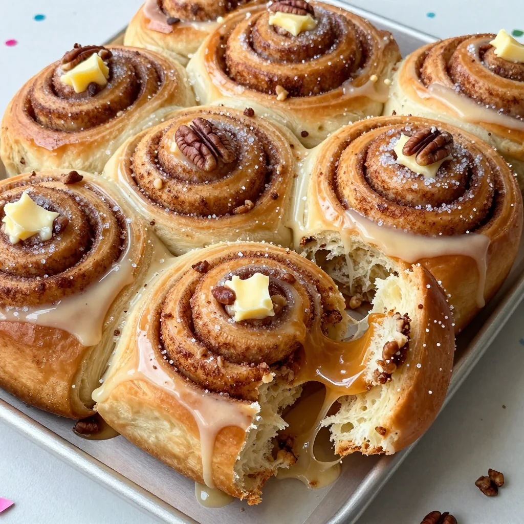 Soft Gooey Cinnamon Rolls for New Year's