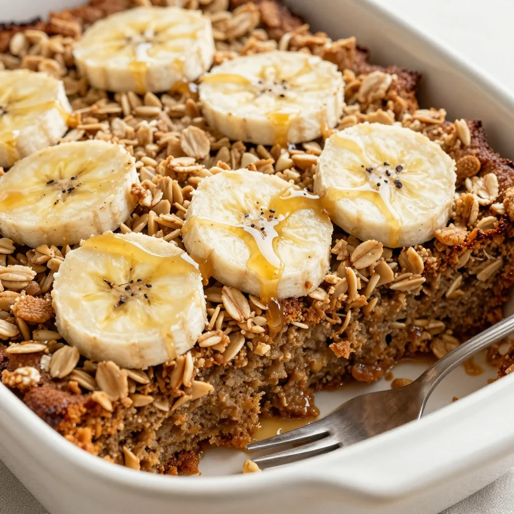 Cozy Banana Bread Oatmeal Bake for a Comforting Casserole