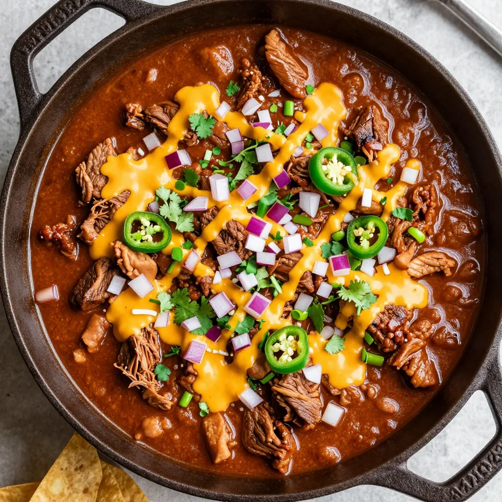 NFL Playoff Chili with Beef and Pork for Game Day