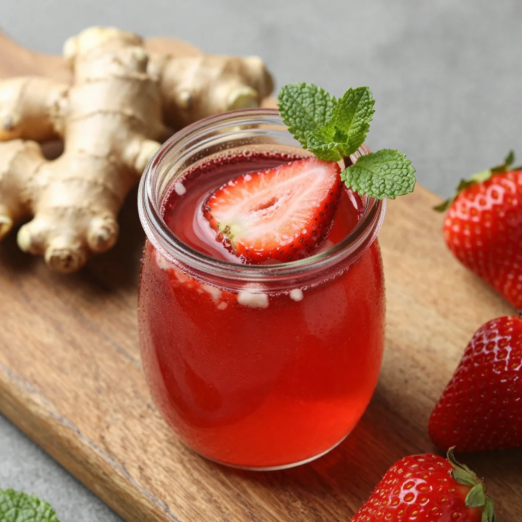 New Year's Day Strawberry and Ginger Shot