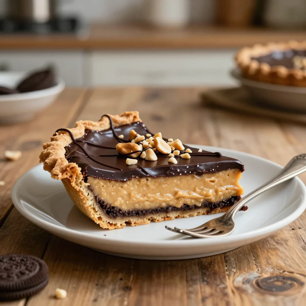 Indulgent Chocolate Peanut Butter Pie for Dessert