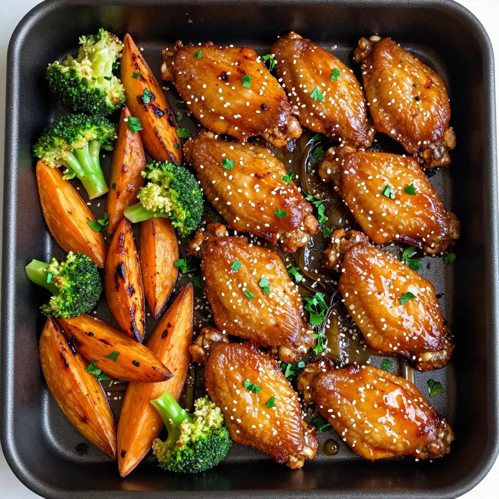 Sheet Pan Crispy Chicken Wings and Veggies for a Party