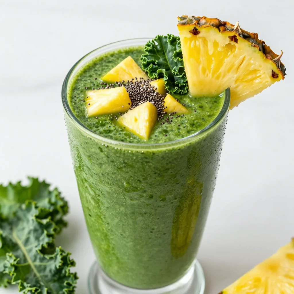 Detox Pineapple Kale Smoothie for Mornings