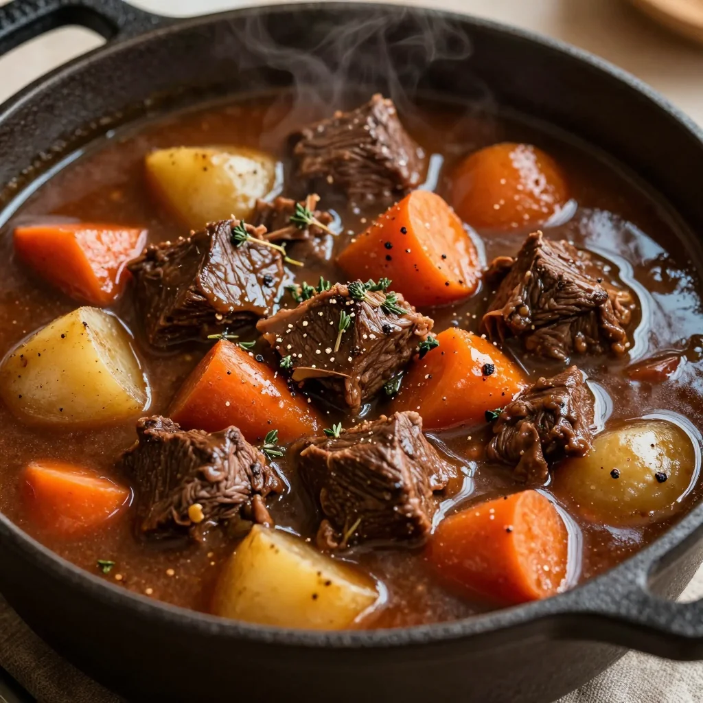 Pantry Clean-Out Beef Stew That Simmers All Day Long
